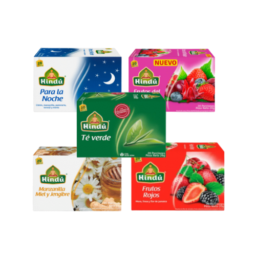 Combo Cafetería Institucional Hindú - Té e Infusiones x 5 Cajas